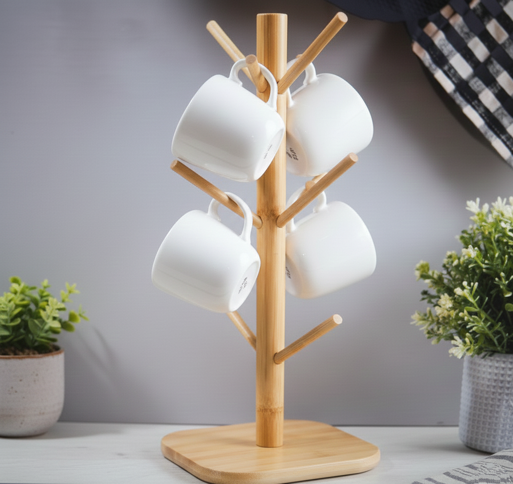 استند لیوان بامبو